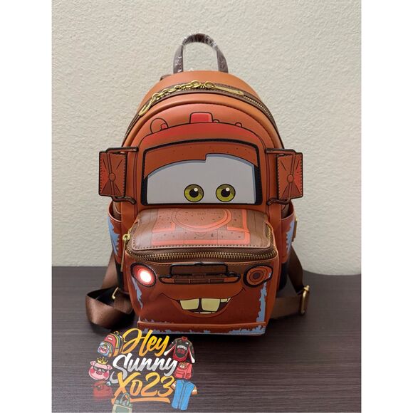 Loungefly Disney Pixar Cars Mater Light Up Figural Mini Backpack main image 6
